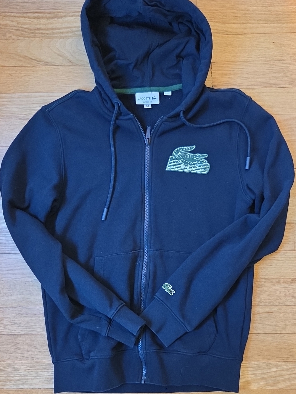 NWOT Lacoste Navy Blue Ombre Big Croc Full Zip Hoodie - Men's Size S
